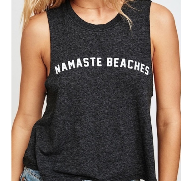 Spiritual Gangster Tops - Spiritual Gangster Namaste Beaches cropped tank